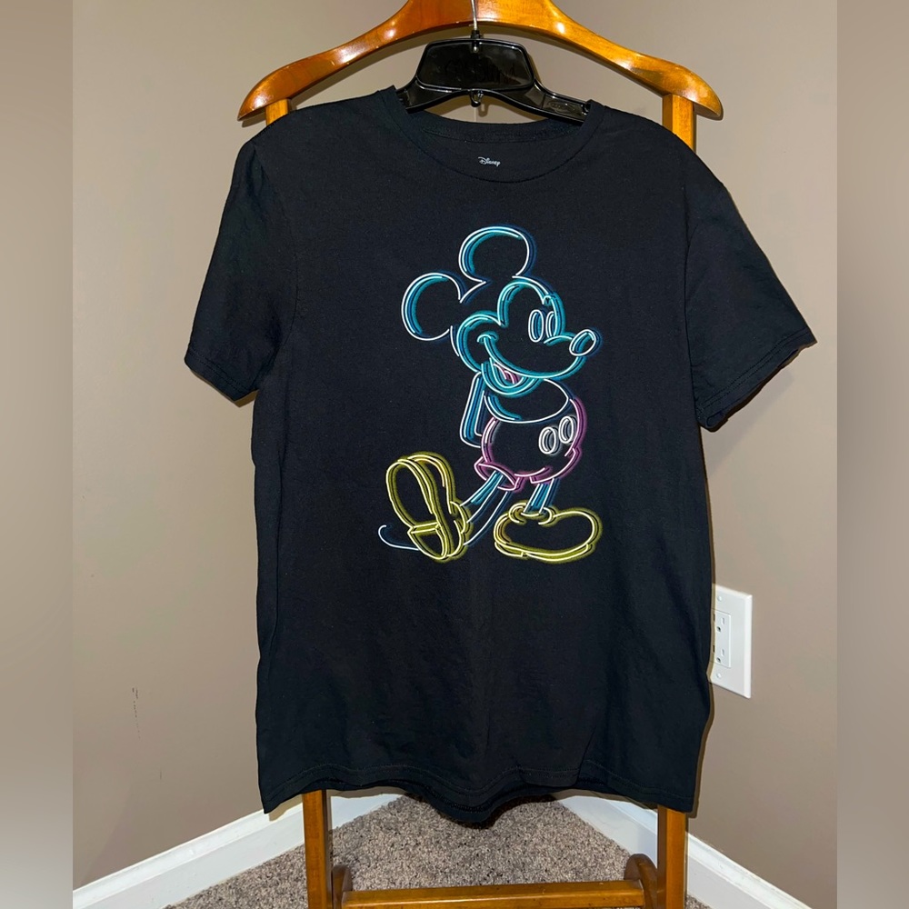 Women’s Disney Neon Mickey Mouse Shirt. Size Medium.